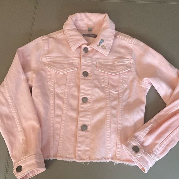 DL 1961 Girls’ Manning Denim Jacket in Pink. Size Small (8-10). - Picture 1 of 9